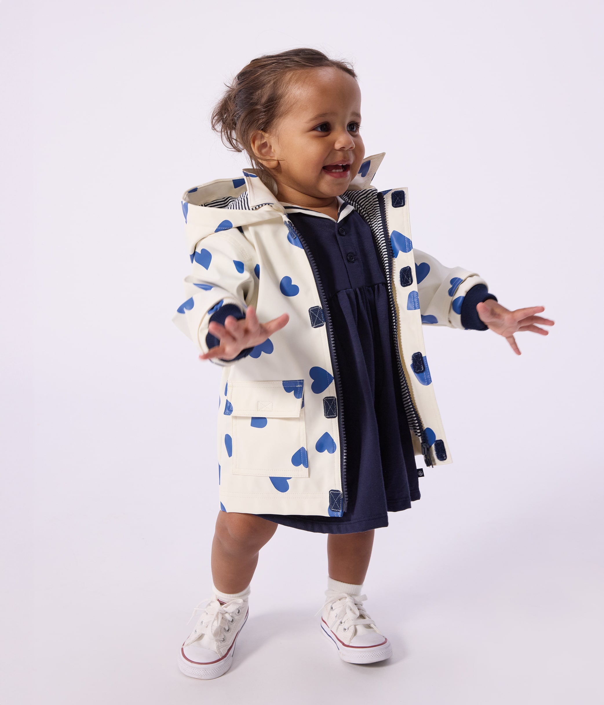 veste en cire coeur bleu