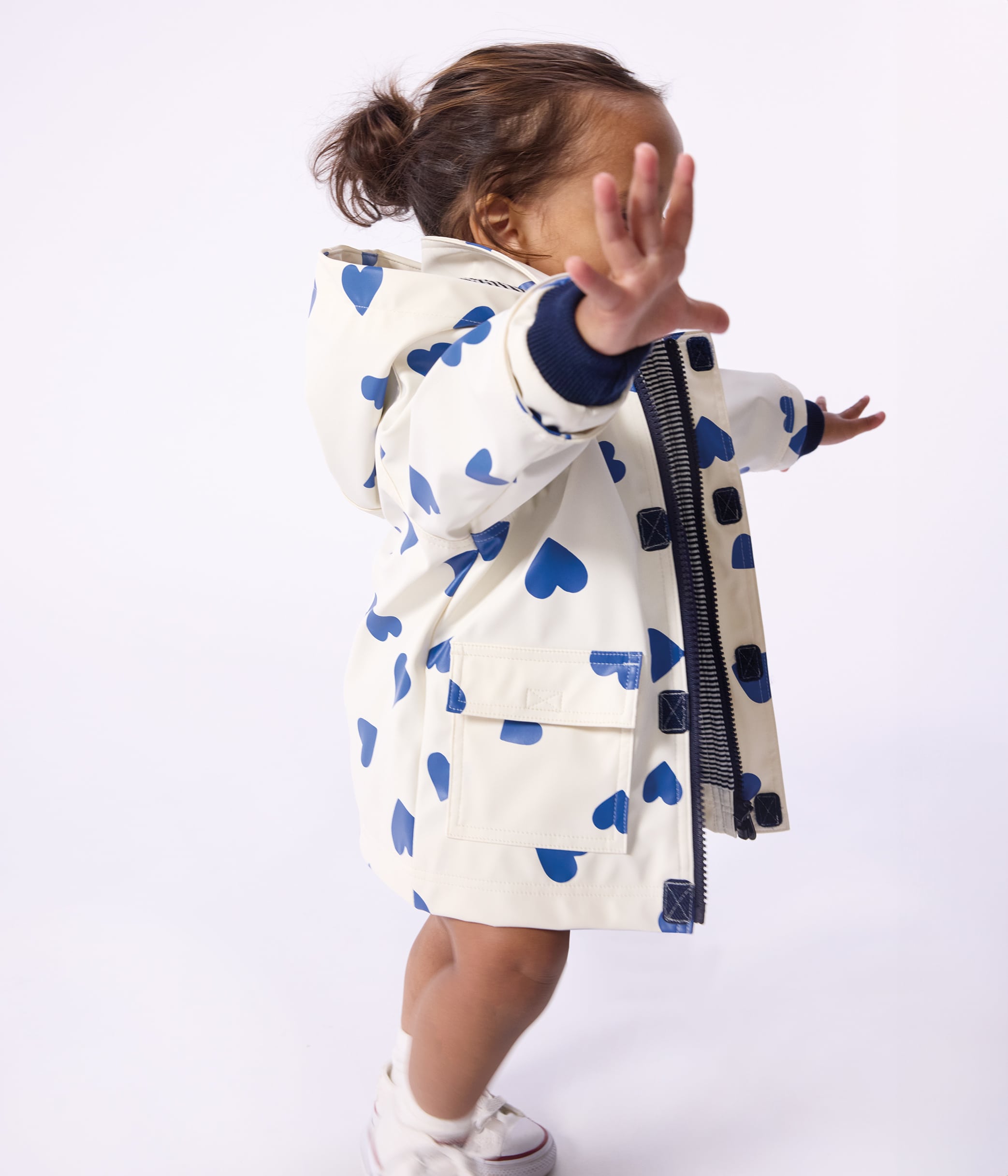 veste en cire coeur bleu