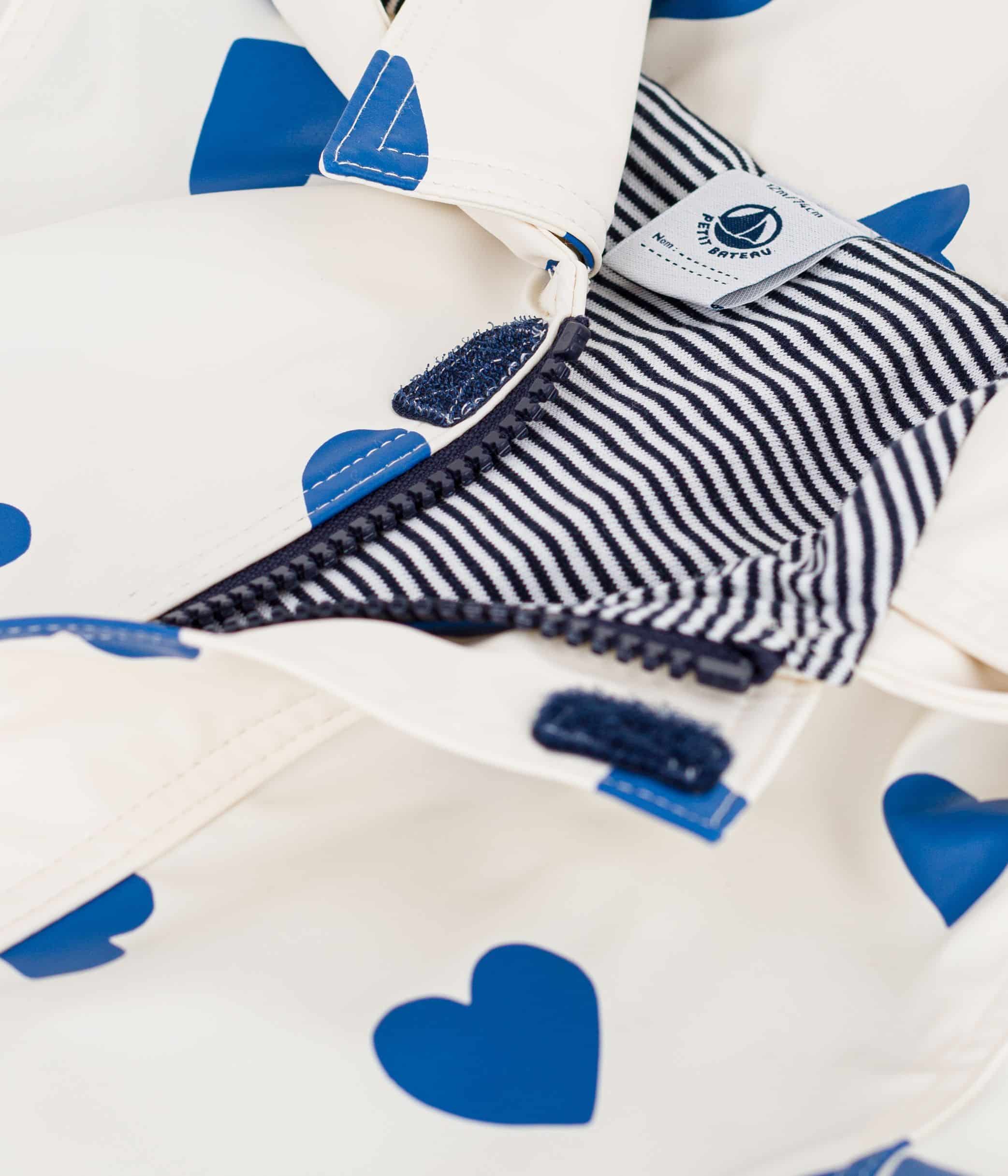 veste en cire coeur bleu