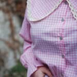 chemise rose col claudine