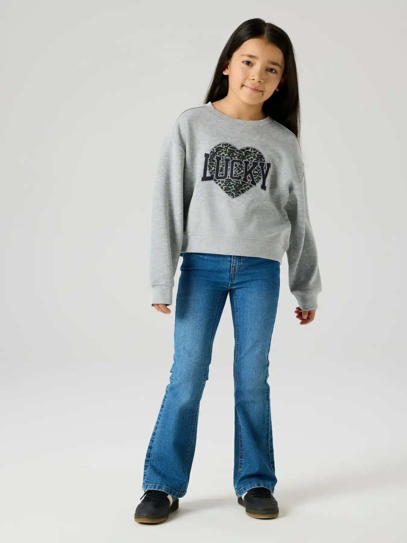 sweat gris lucky