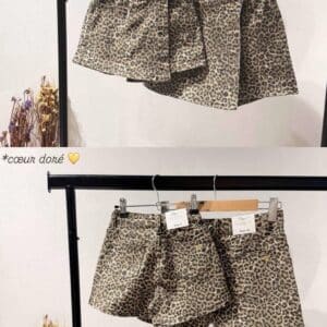 jupe short léopard
