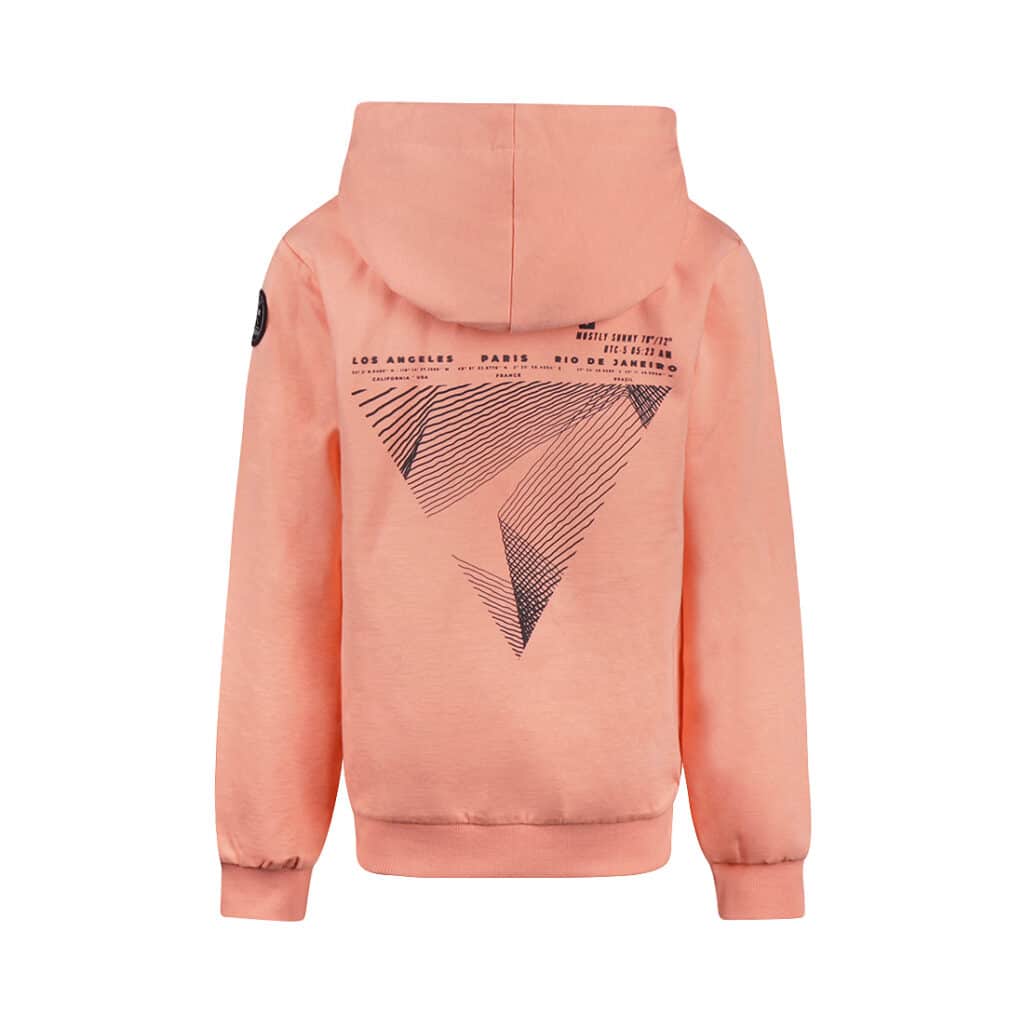 sweat à capuche corail