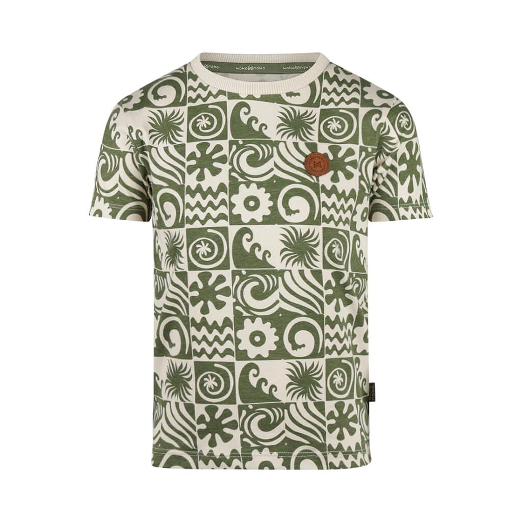 t shirt à motif vert