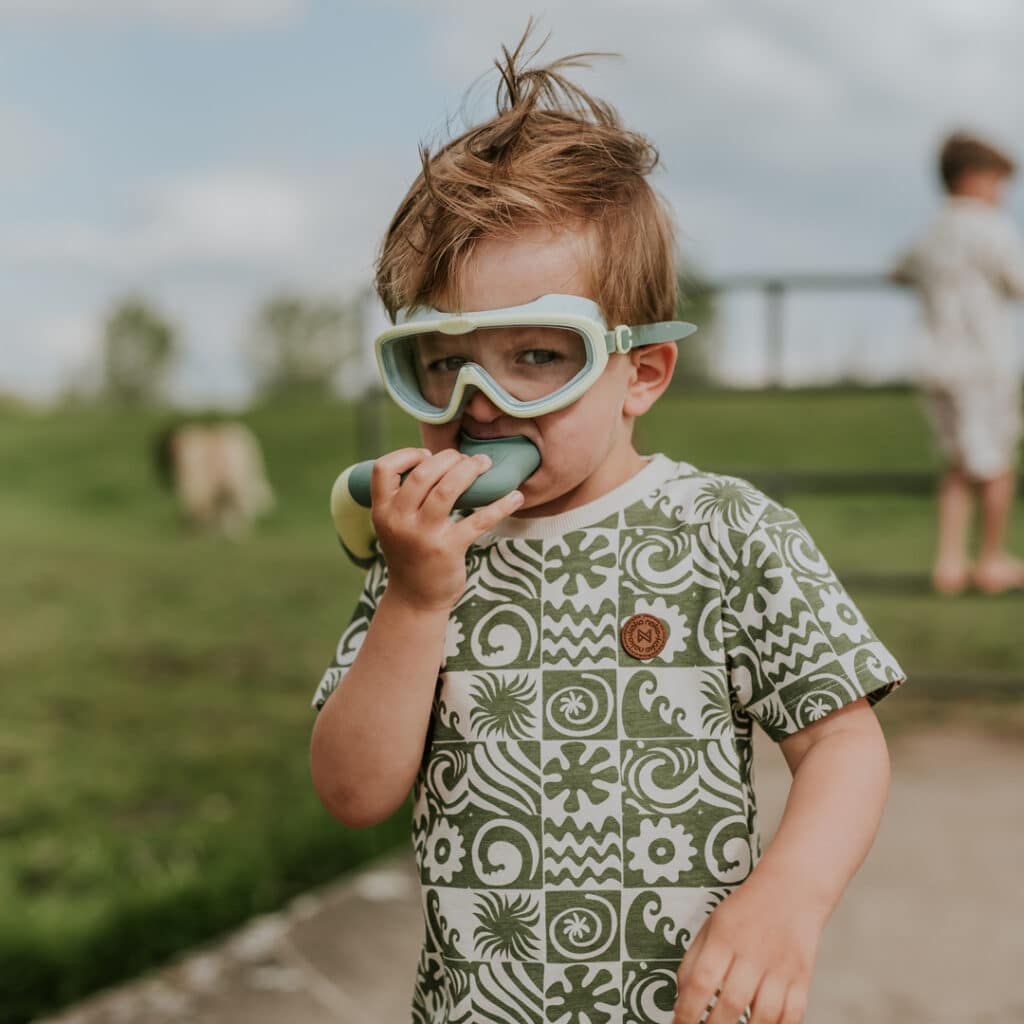 t shirt à motif vert