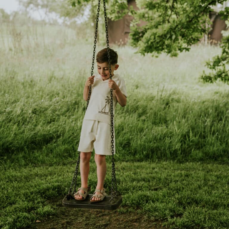 short en éponge à poche beige