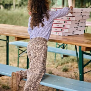 pantalon large leopard