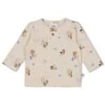 t shirt manches courtes imprimé cactus beige