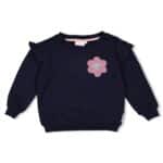 sweat bleu fleur sequins