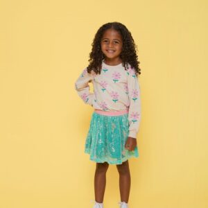 jupe verte sequins
