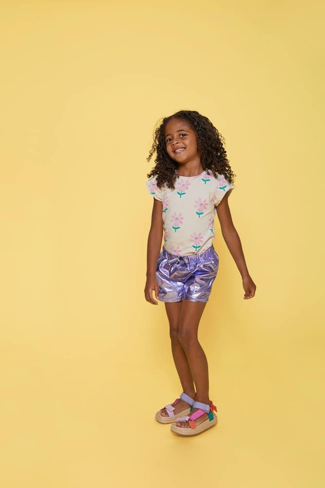 short mauve métallisé