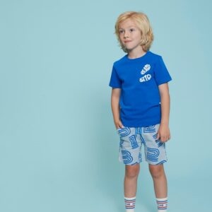short gris lignes bleus