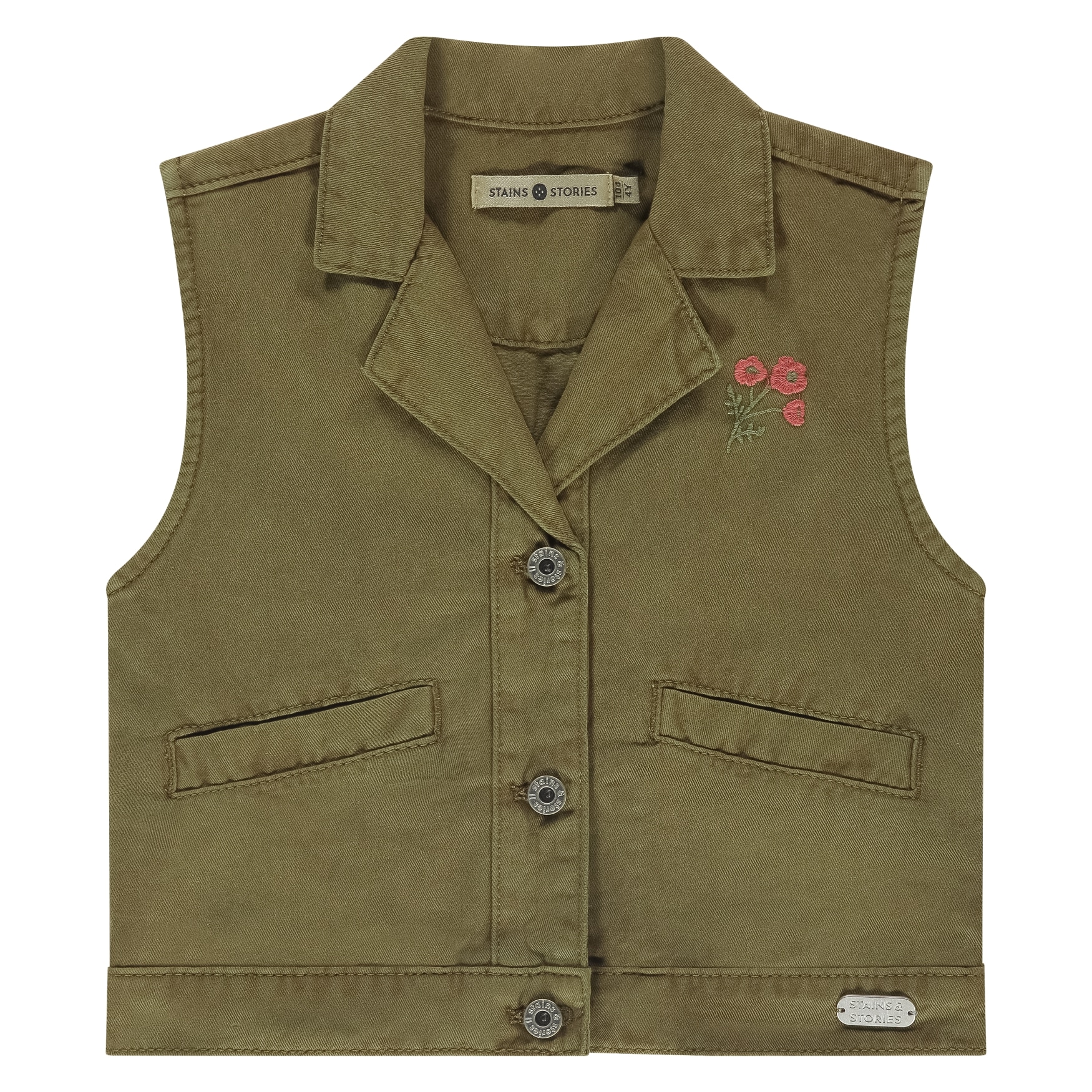 gilet sans manches kaki