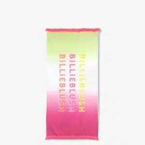 serviette de plage rose fluo