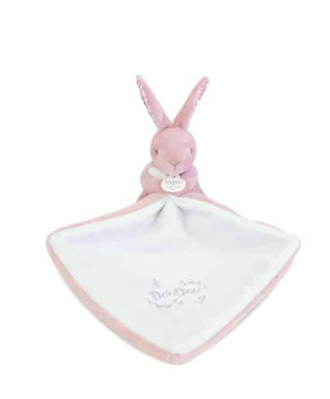 doudou lapin avec doudou rose
