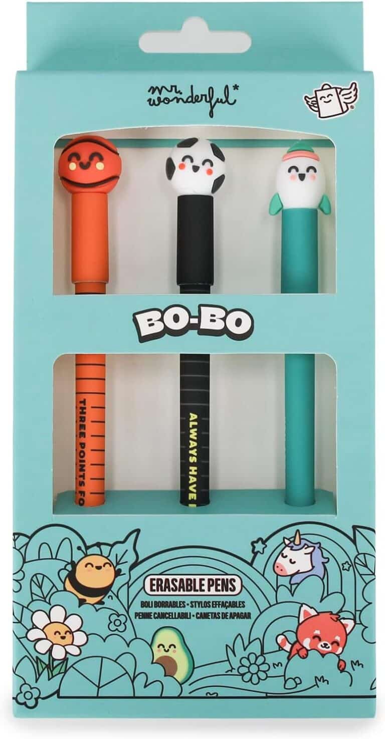 set 3 bics effaçables basketball,football,rocket