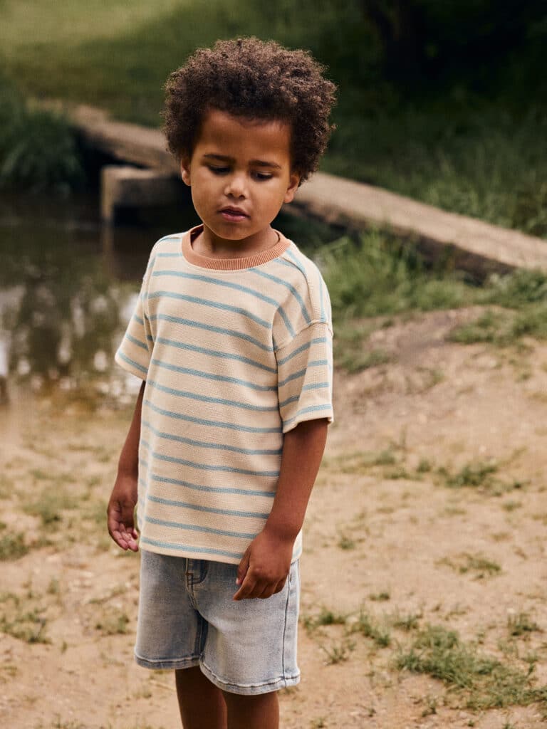 pantalon large ligné bleu/mauve (copie)