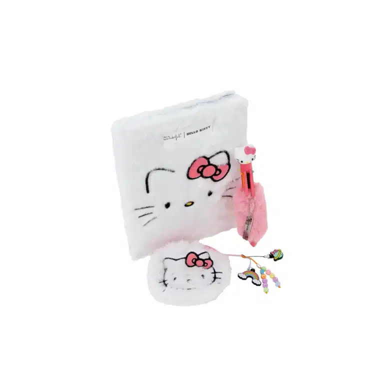 hello kitty carnet + bic + porte monnaie peluche