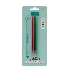 set de 3 recharges bics effaçables red,black,green
