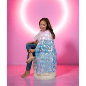 déguisement cape sequins galaxia rose