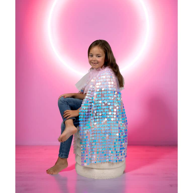 déguisement cape sequins galaxia rose