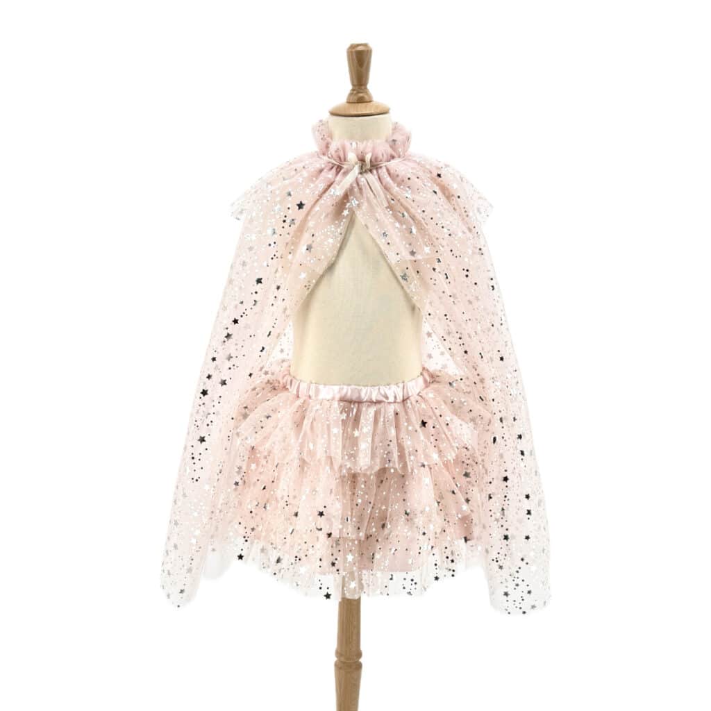 déguisement set tutu & cape loane rose poudré