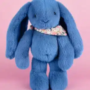 doudou lapin 35cm bleu