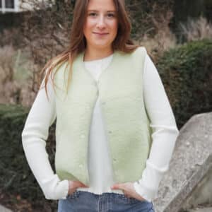 gilet sans manches vert pistache
