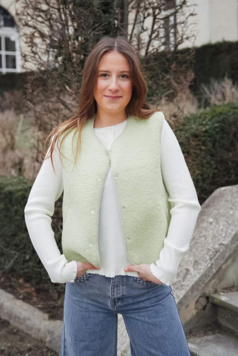 gilet sans manches vert pistache