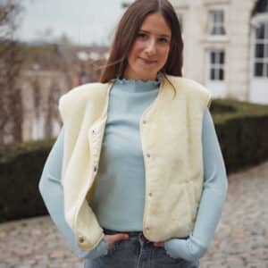 sous pull fin / bleu ciel