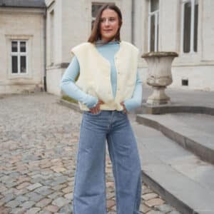 jeans bleu vintage palazzo