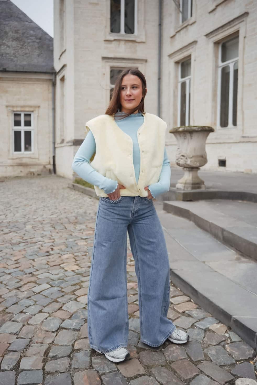 jeans bleu vintage palazzo
