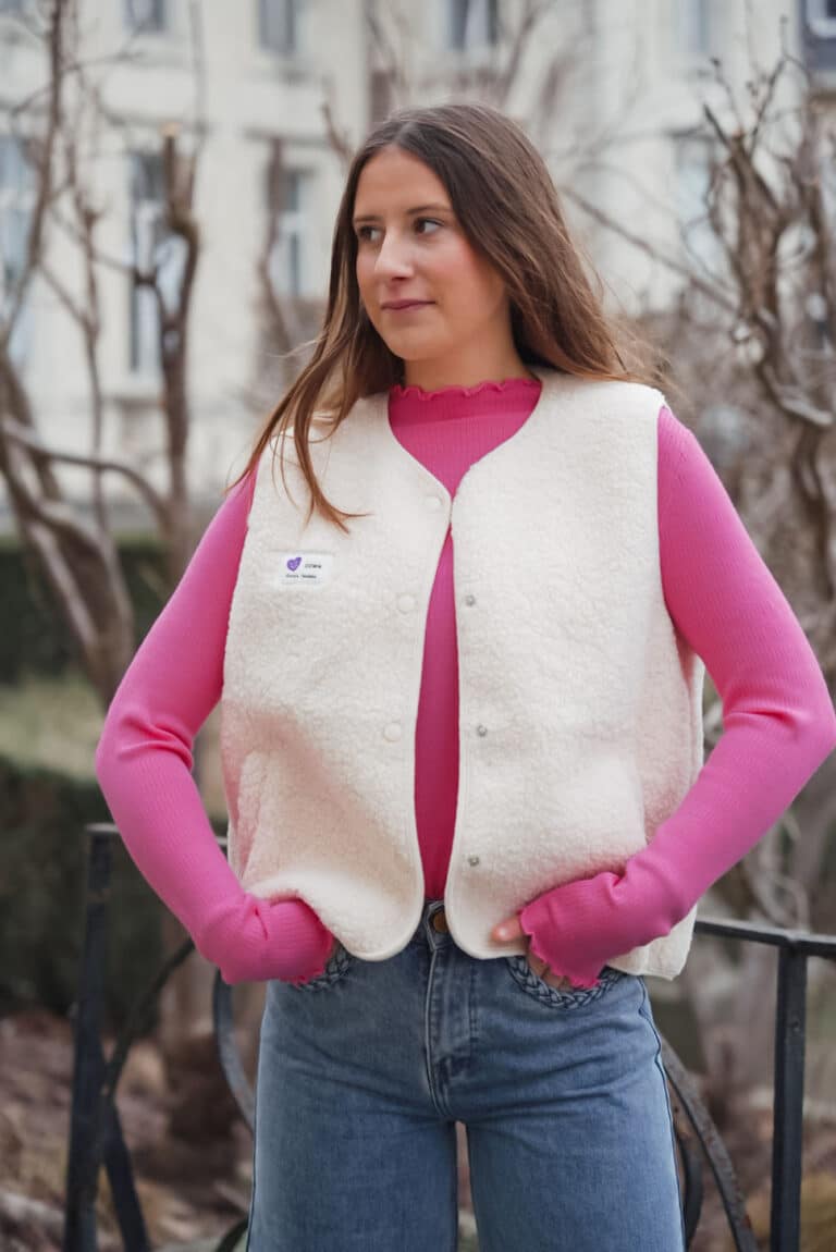 sous pull fin / fushia