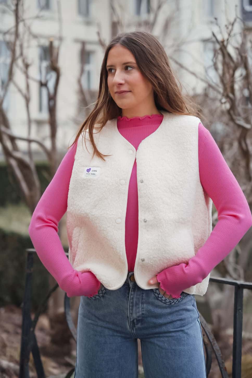 sous pull fin / fushia