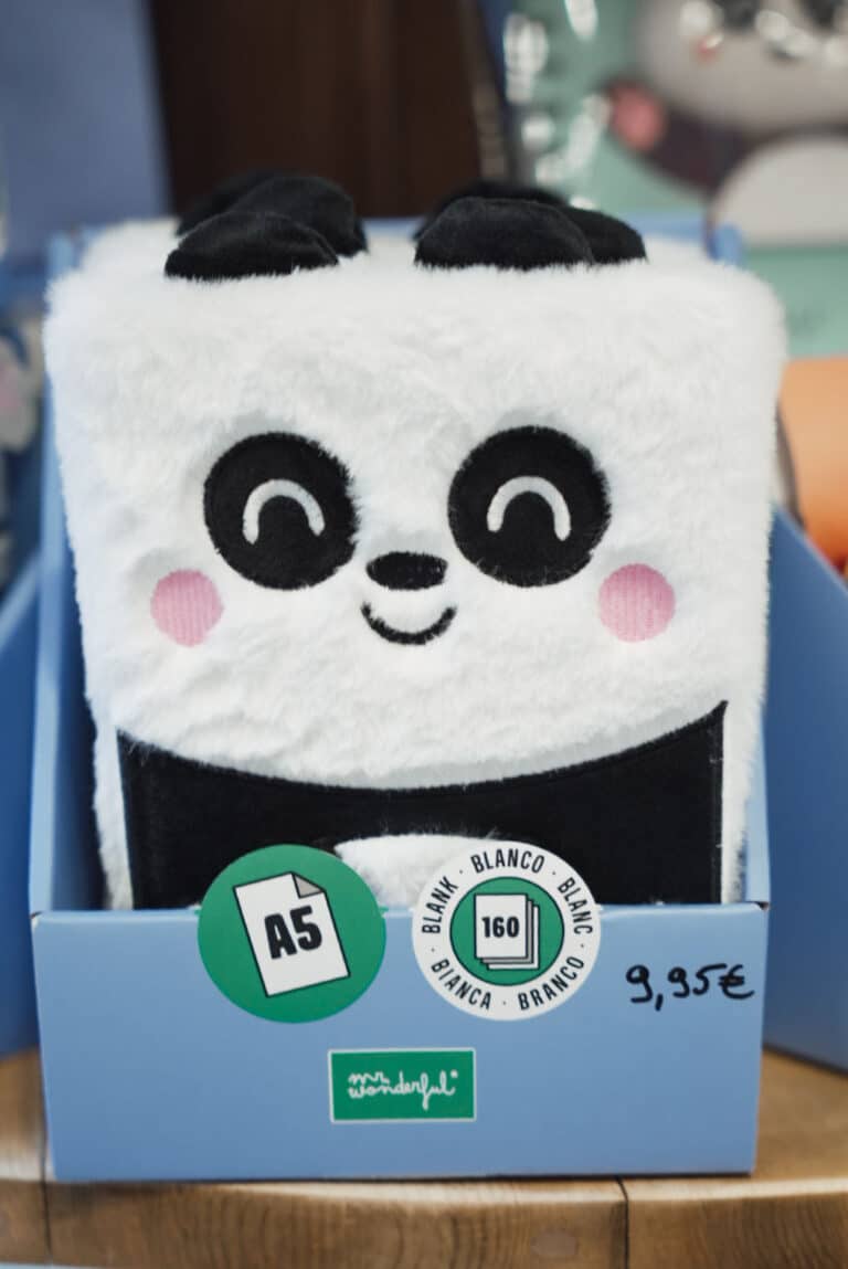 carnet peluche panda
