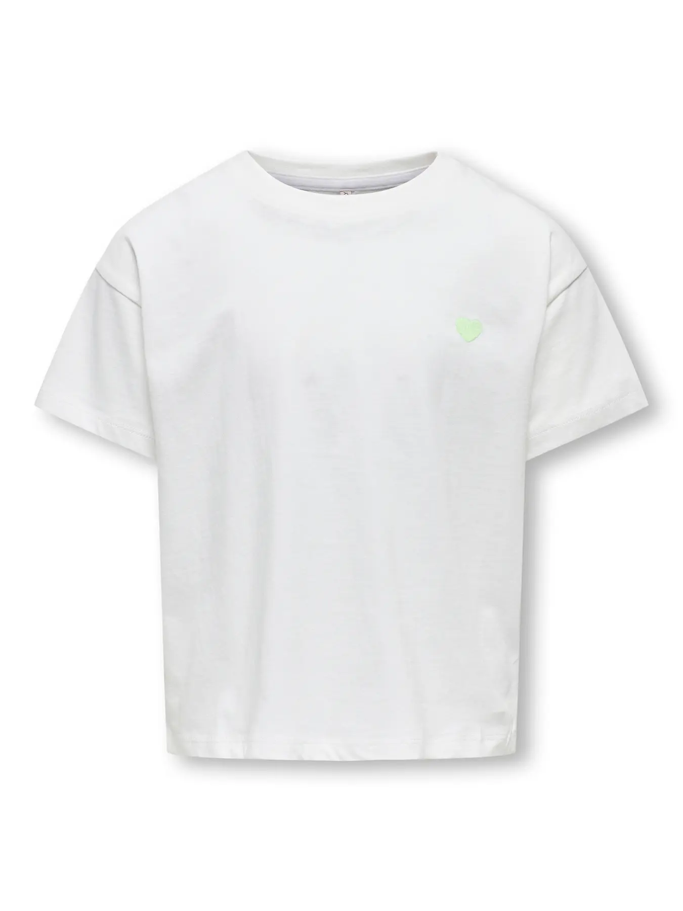 crop top blanc coeur vert