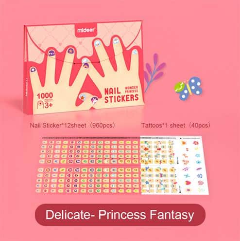 autocollants pour ongles: fantaisie de princesse