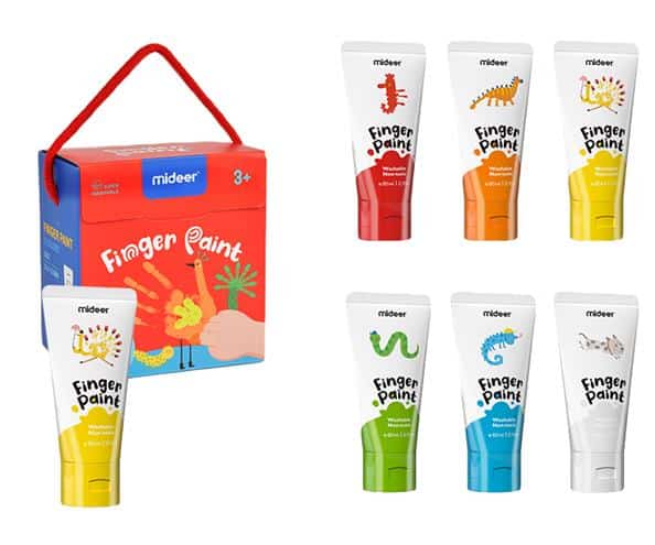 peinture au doigts (6 couleurs)