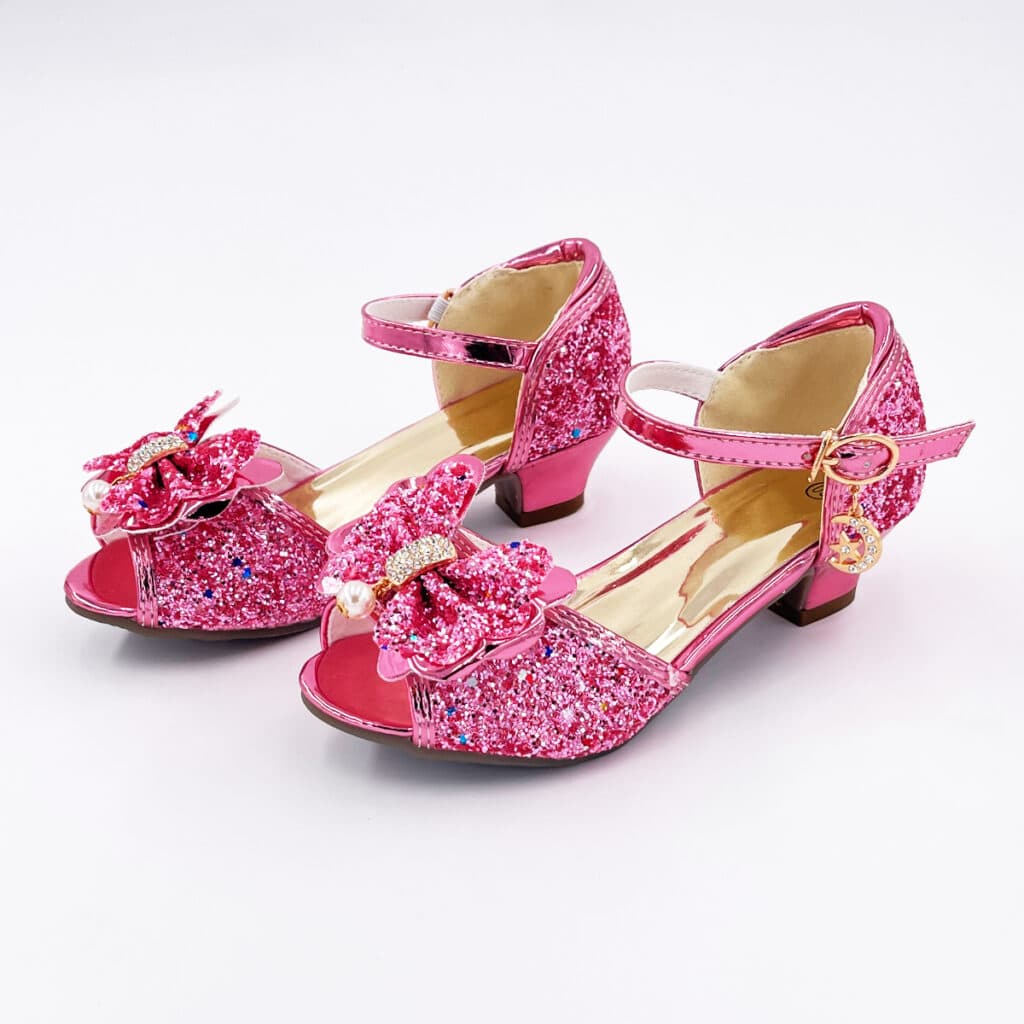 déguisement mules à paillette rose foncé