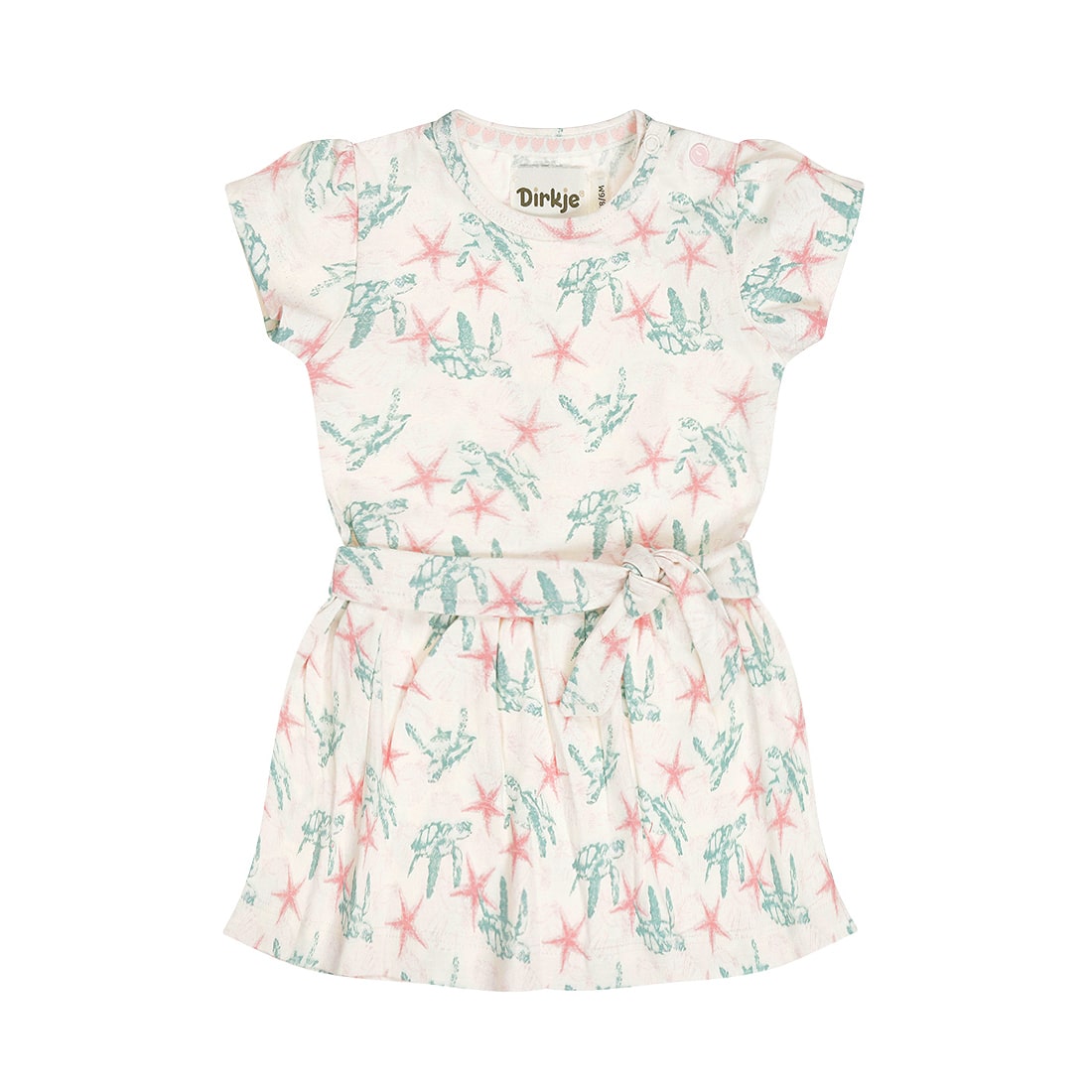 robe avec col et bandeau / beige & blanc (copie)