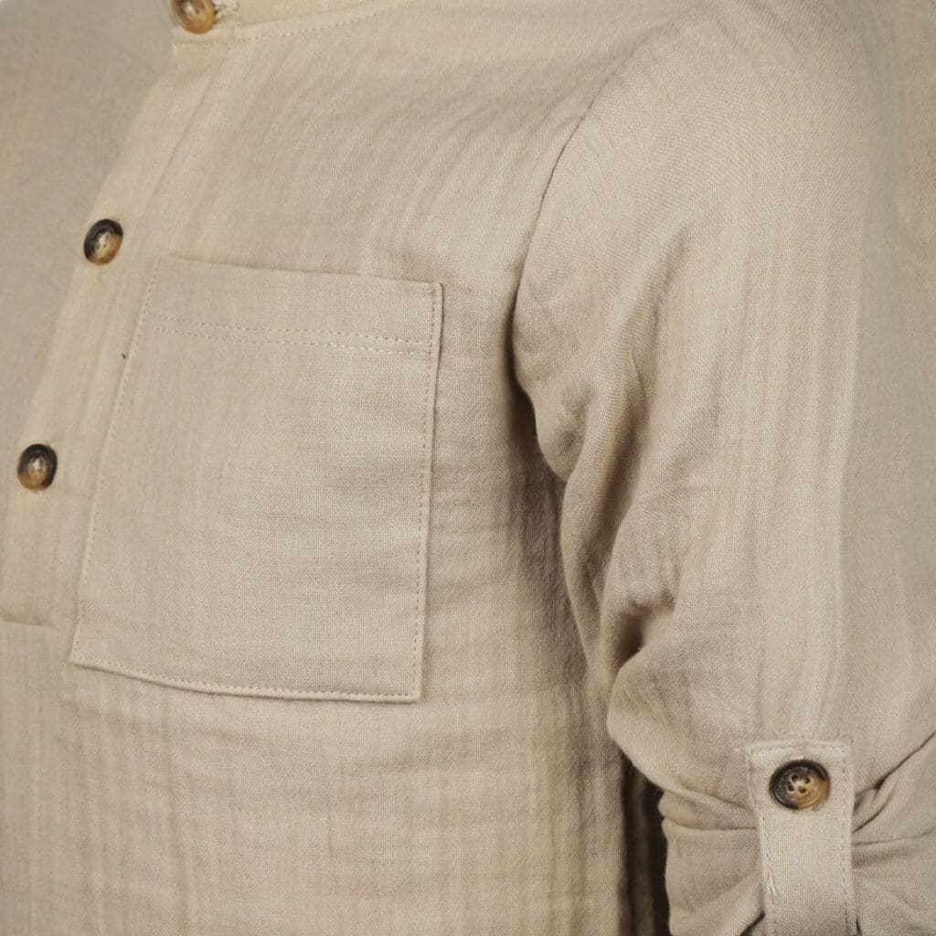 chemise beige col mahaut