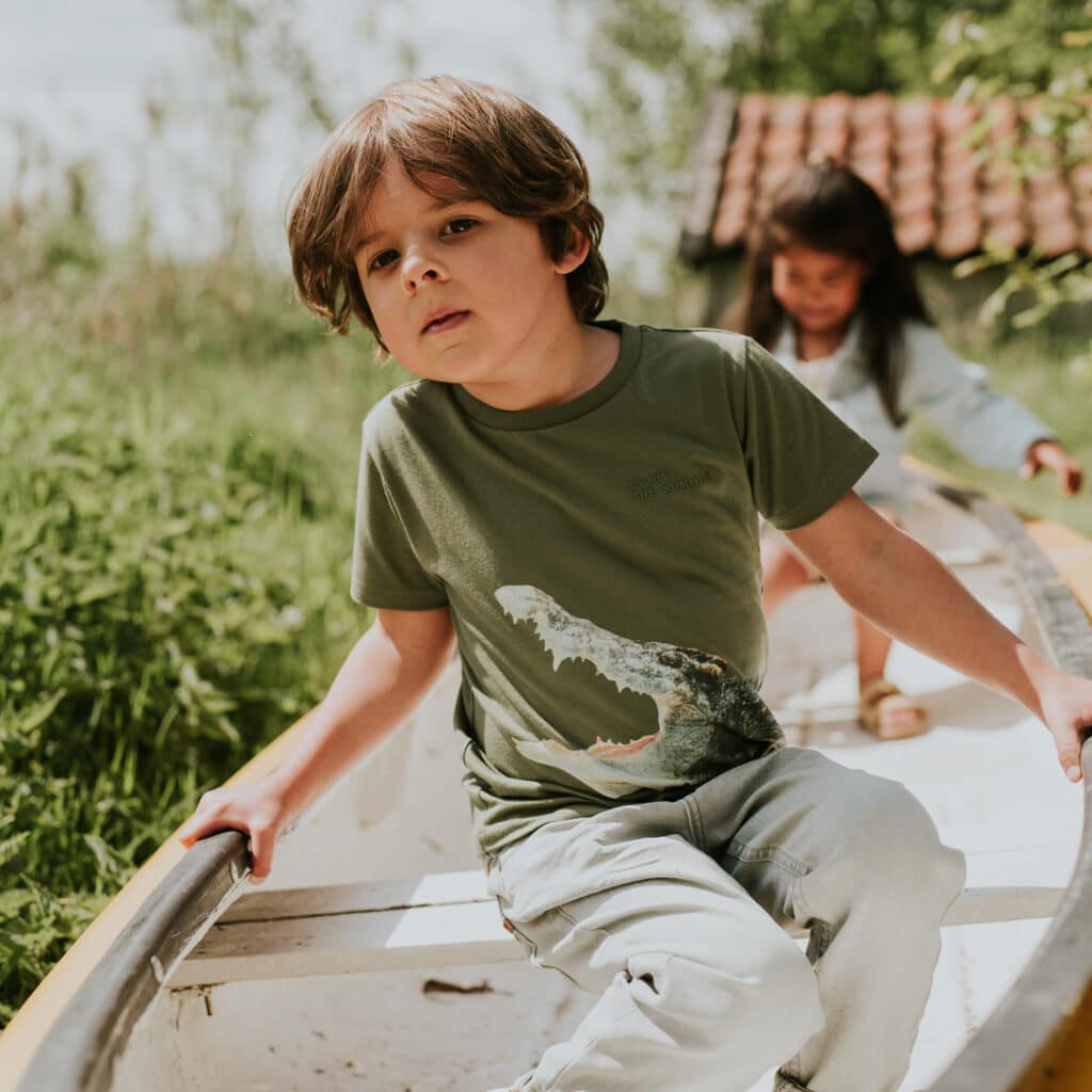 t shirt crocodile vert