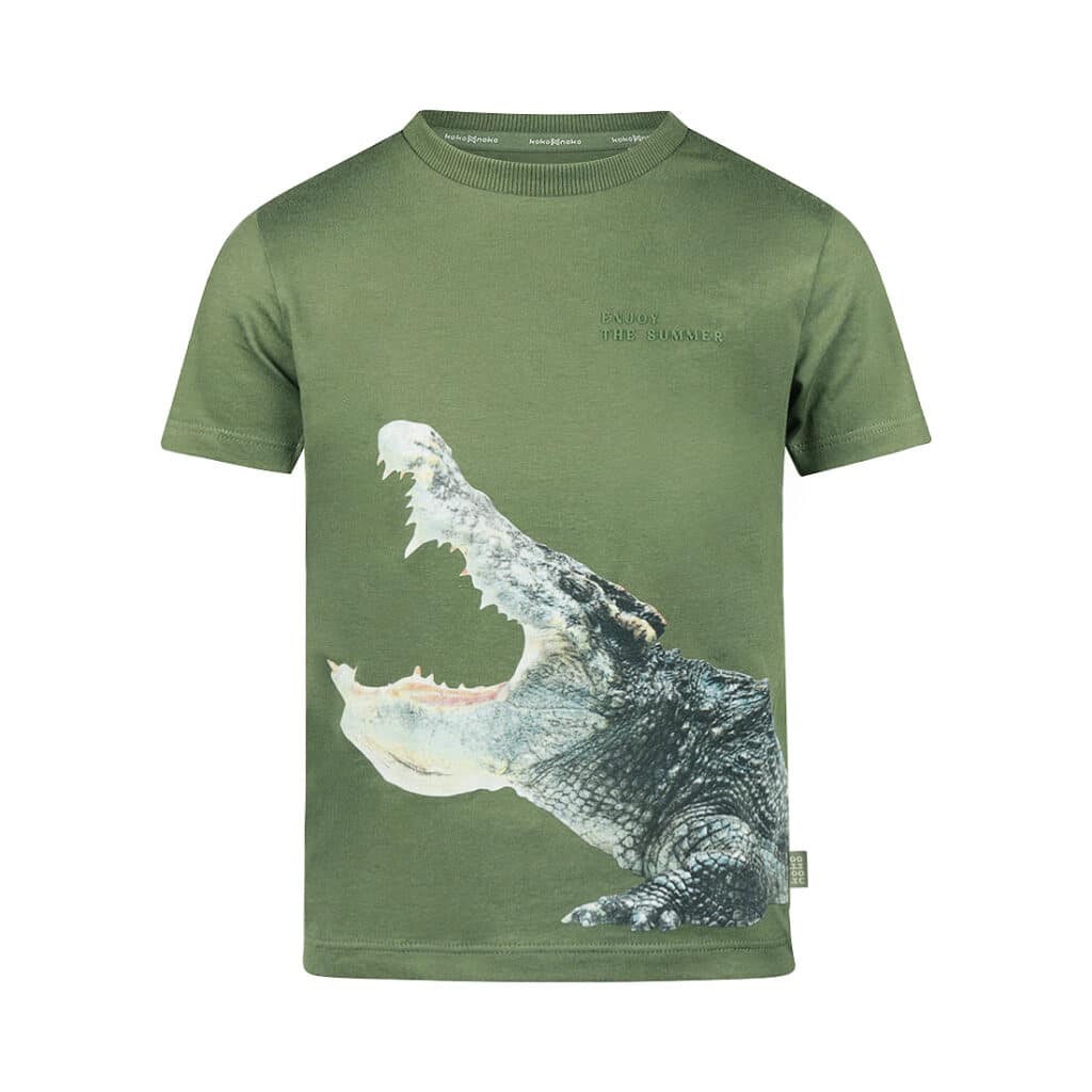 t shirt crocodile vert