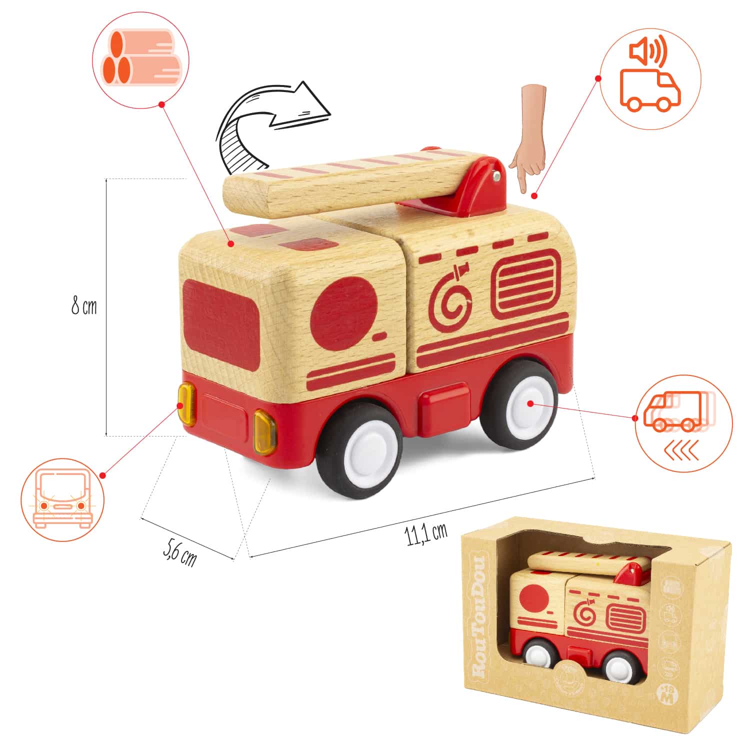 routoudou mini camion pompier