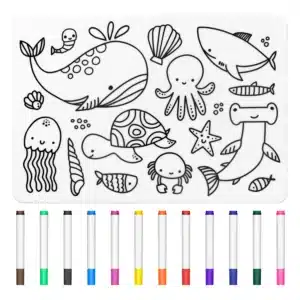set de table à colorier