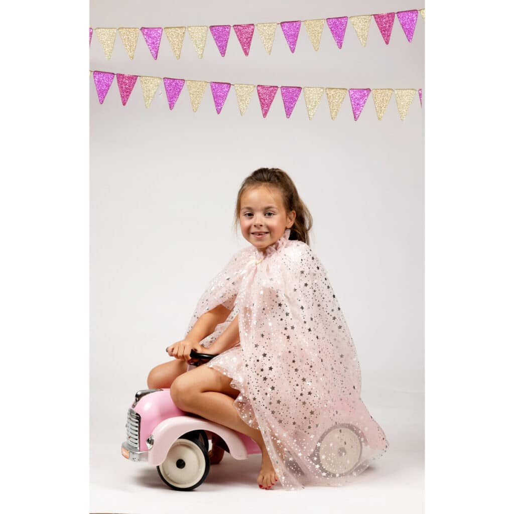 déguisement set tutu & cape loane rose poudré