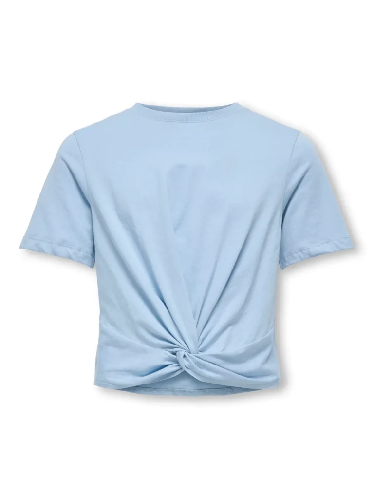 t shirt noeud blanc+bleu clair