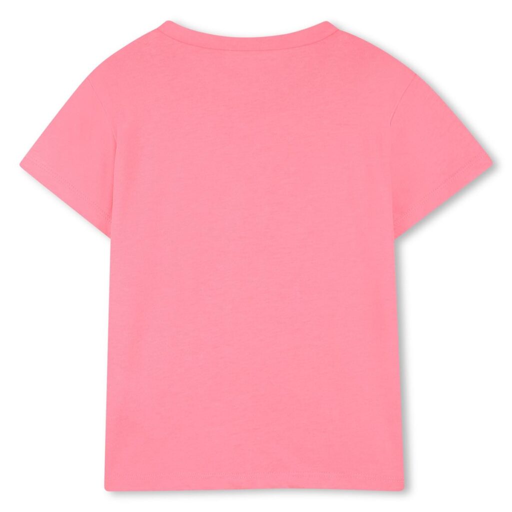 tee shirt manches courtes rose fluo