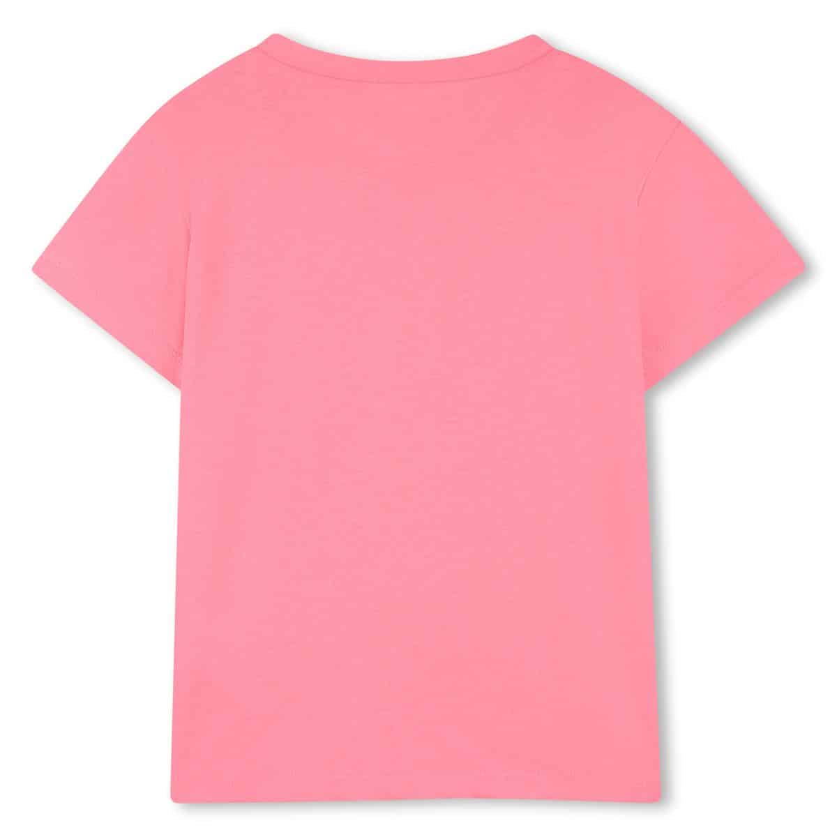 tee shirt manches courtes rose fluo