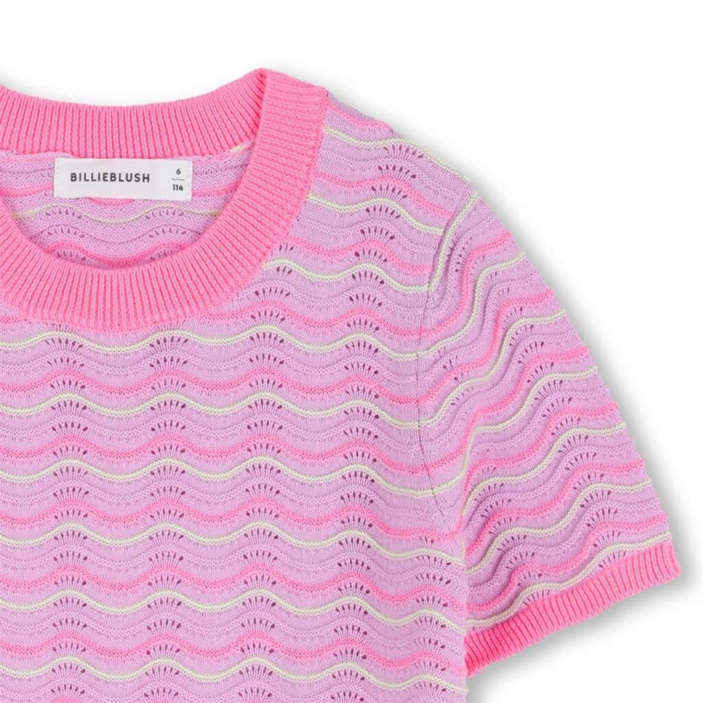 pull manches courtes guimauve